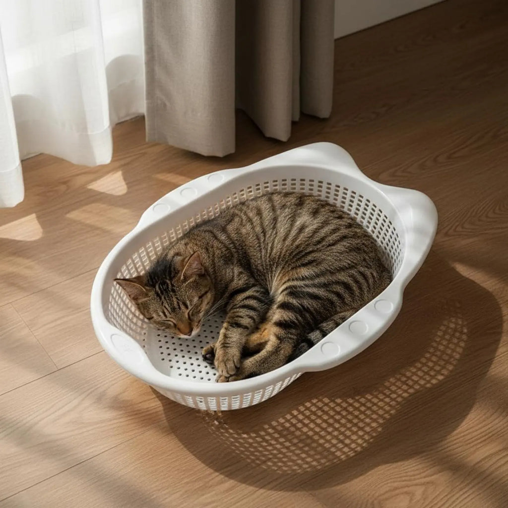 Breathable Hollow Colander Cat Basket Bed Cozy Soft Indoor Rest