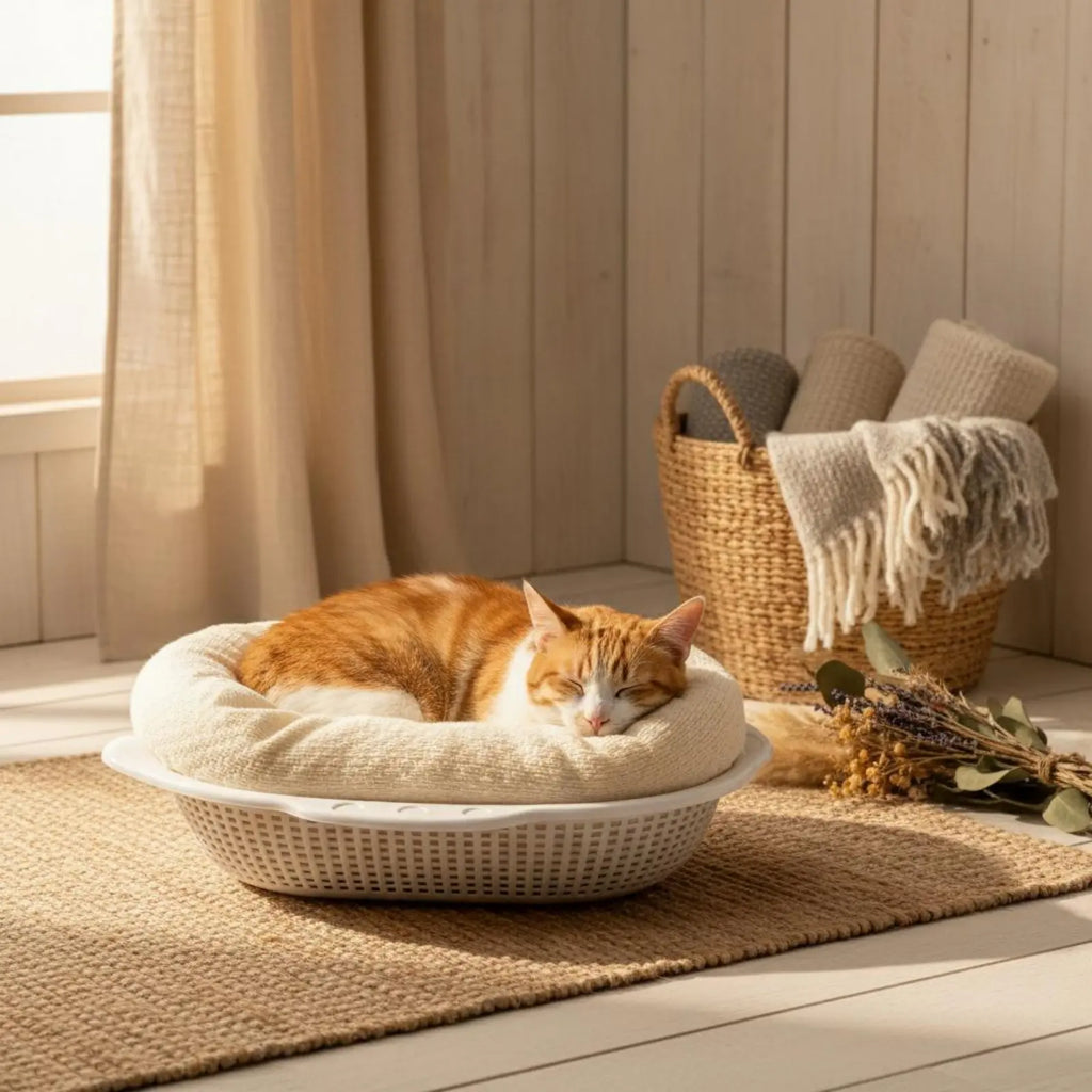 Breathable Hollow Colander Cat Basket Bed Cozy Soft Indoor Rest