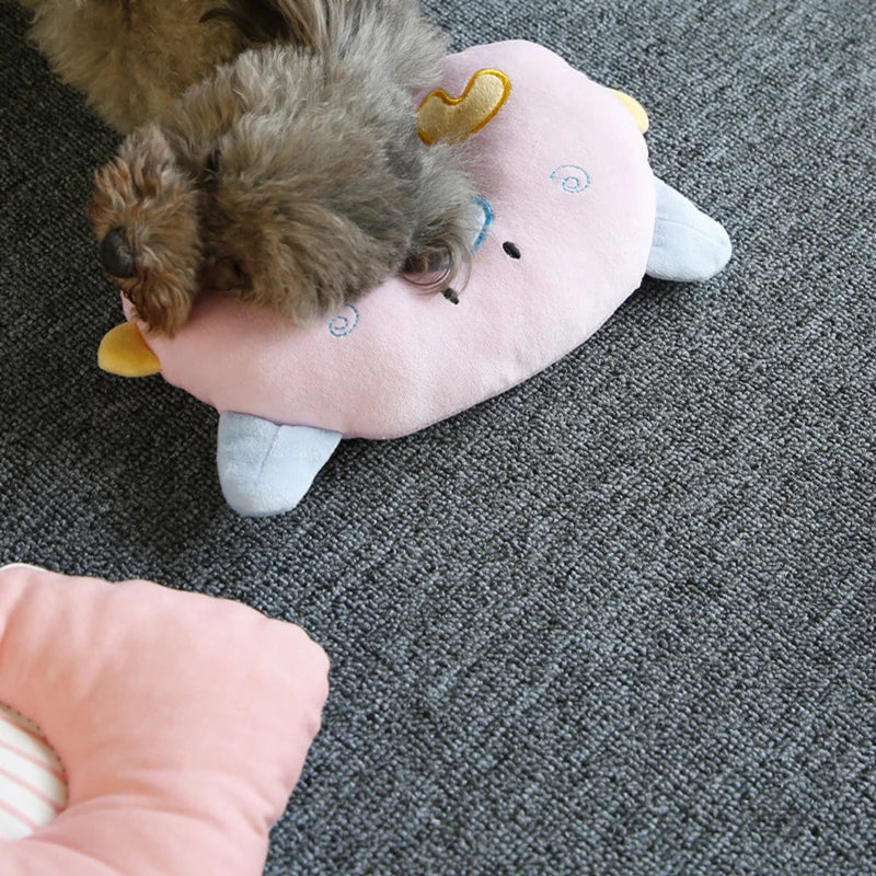 Cuscino da Sonno Carino a Forma di Animale Cartoon Cuscino in Peluche Morbido per Cane e Gatto