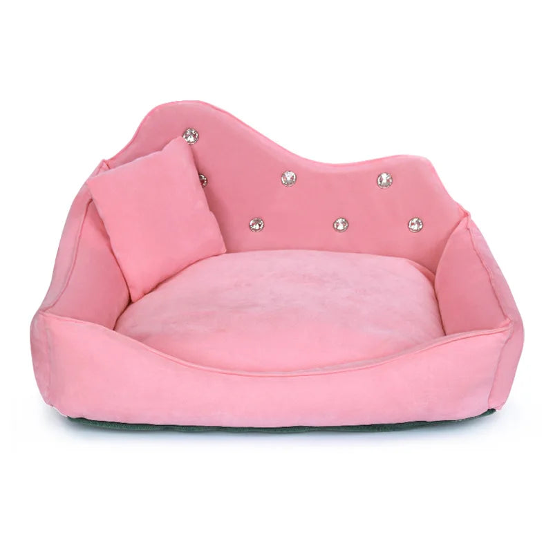 Strass-Prinzessin Haustier-Bettmatte weiche Faser Tierdruck