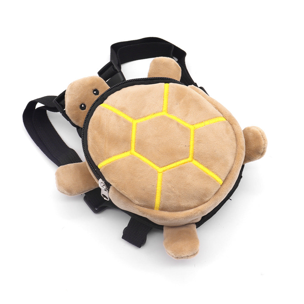 Zaino a forma di tartaruga di peluche per cani di piccola taglia con spallacci regolabili