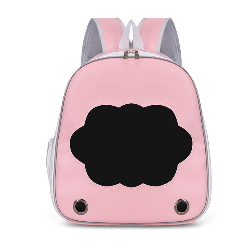Zaino Trasportino per Gatti con Finestra Trasparente e Orecchie da Gatto Traspirabile Leggero Beige Khaki Rosa