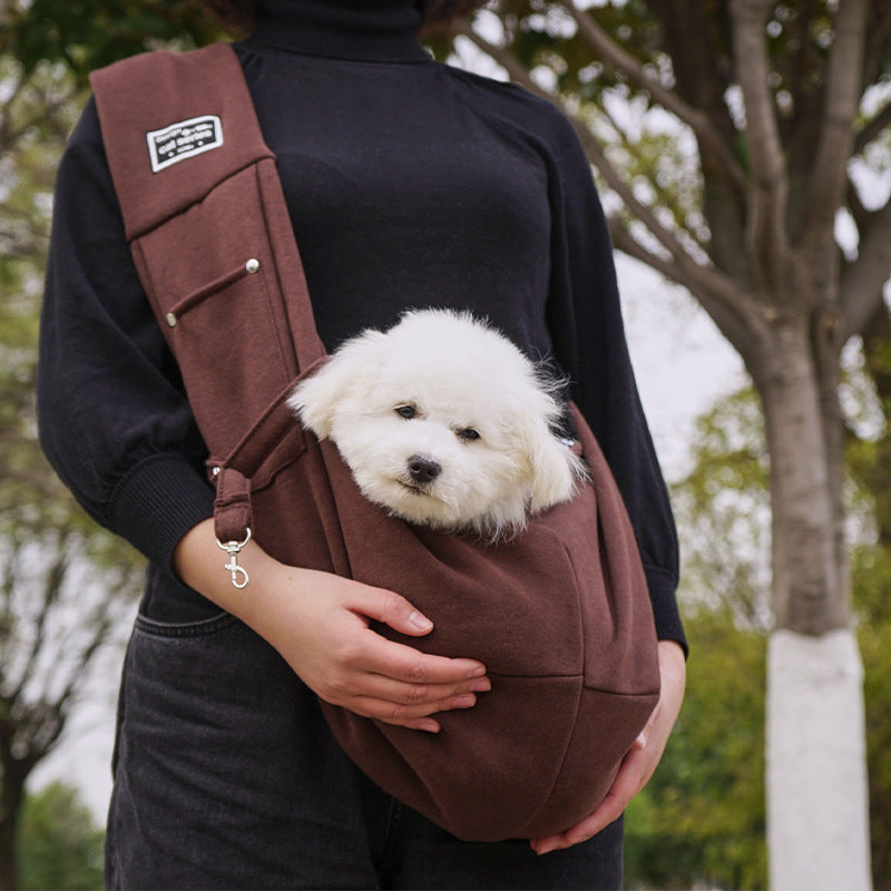 Mala a Tiracolo para Transporte de Animais de Estimação em Poliéster com Bolso para Telemóvel, Multicolorida