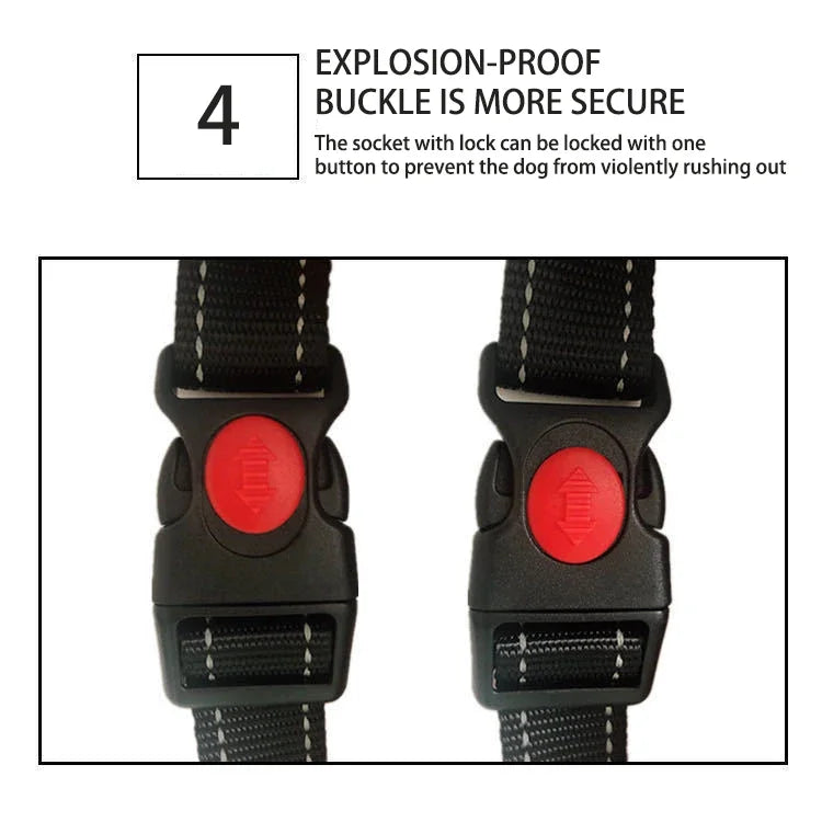 Adjustable Reflective Vest Dog Harness with Quick-Release Buckle