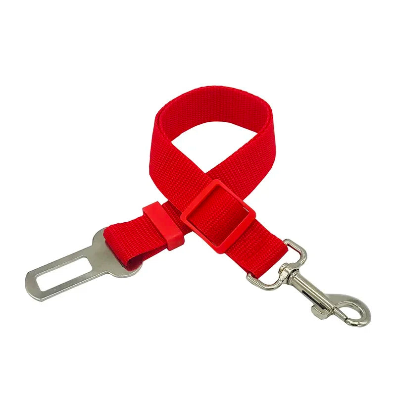 Sangle de sécurité réglable multicolore en nylon pour attacher un animal de compagnie en voiture