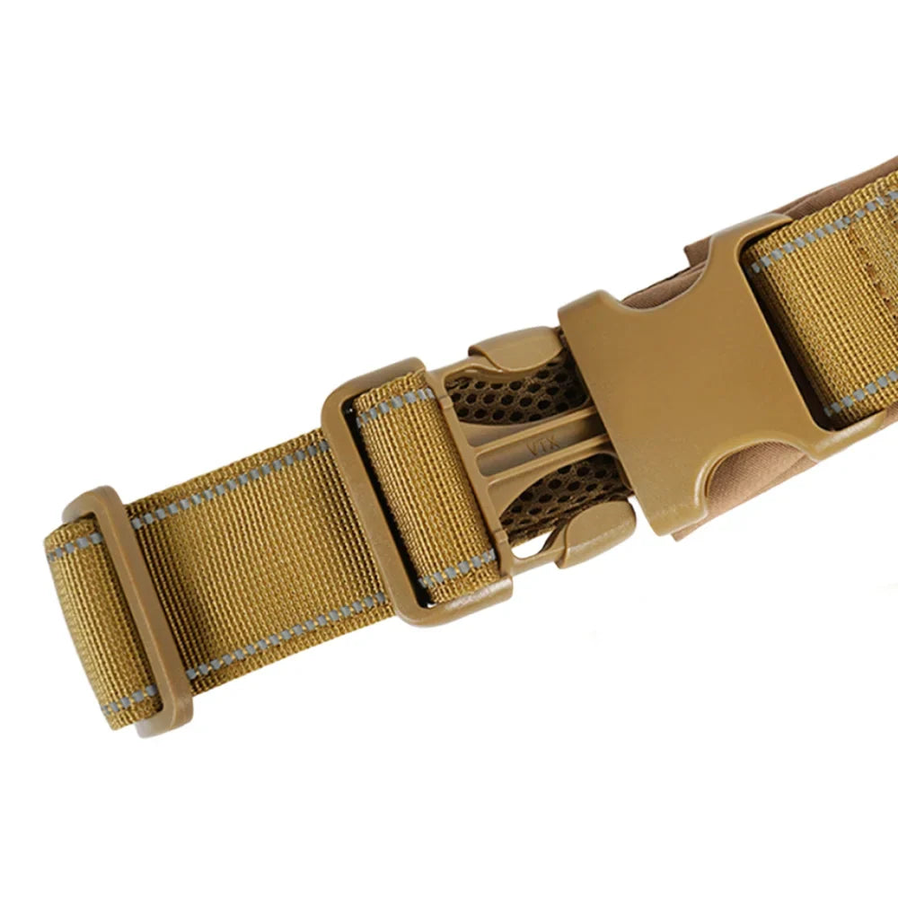 Imbracatura tattica robusta per cani con maniglia superiore, riflettente multicolore