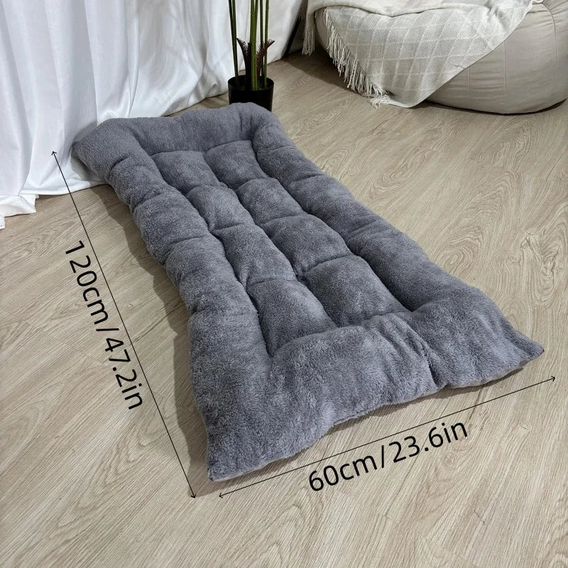 Divano Letto Oversize in Peluche per Animali in Fibra Traspirante Grigio Lavabile in Lavatrice Tappetino per Cani