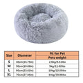 Cuccia calmante a ciambella in peluche per animali domestici
