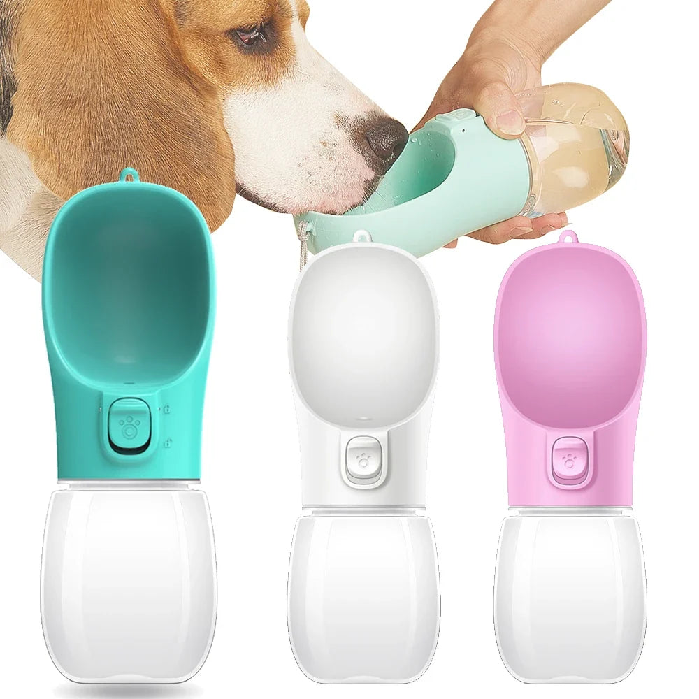 Garrafa de Água Portátil para Animais de Estimação com Tiga de Água Integrada Multicolorida