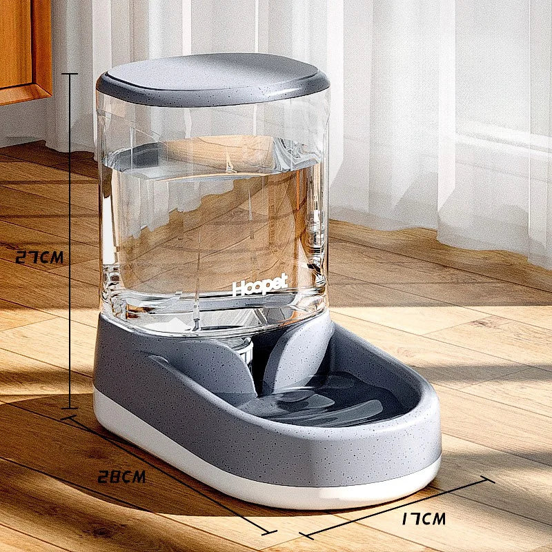 Ciotola con distributore automatico di cibo e acqua per animali domestici, colori rosa, blu, grigio, in plastica