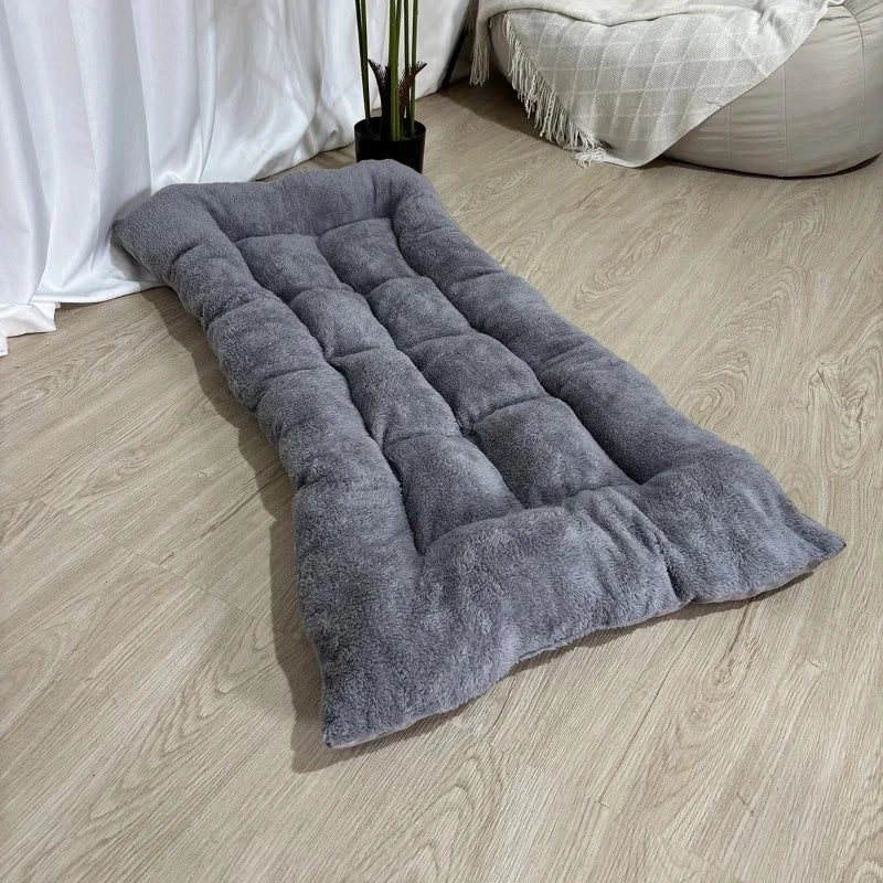 Extra groot pluche huisdier-sofabed ademende vezel grijs machinewasbaar hondenkussen