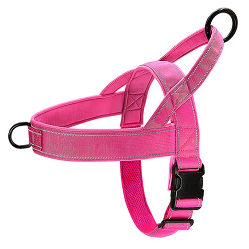 Imbracatura tattica robusta per cani con maniglia superiore, riflettente multicolore