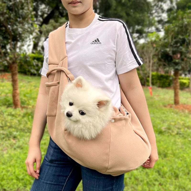 Borsa a tracolla traspirante per cani e gatti di piccola taglia