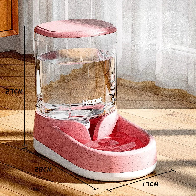 Ciotola con distributore automatico di cibo e acqua per animali domestici, colori rosa, blu, grigio, in plastica