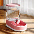 Ciotola con distributore automatico di cibo e acqua per animali domestici, colori rosa, blu, grigio, in plastica