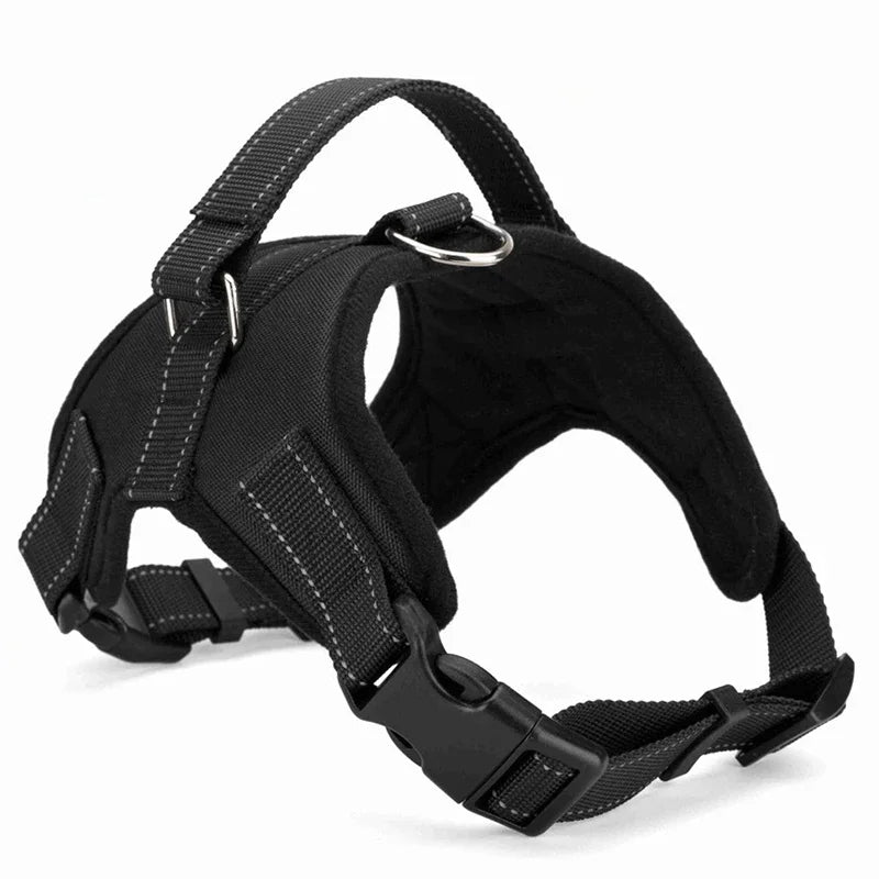 Adjustable Reflective Vest Dog Harness with Quick-Release Buckle