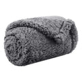 Coperta morbida in peluche grigio per animali, copridivano caldo e accogliente in pile per cani e gatti
