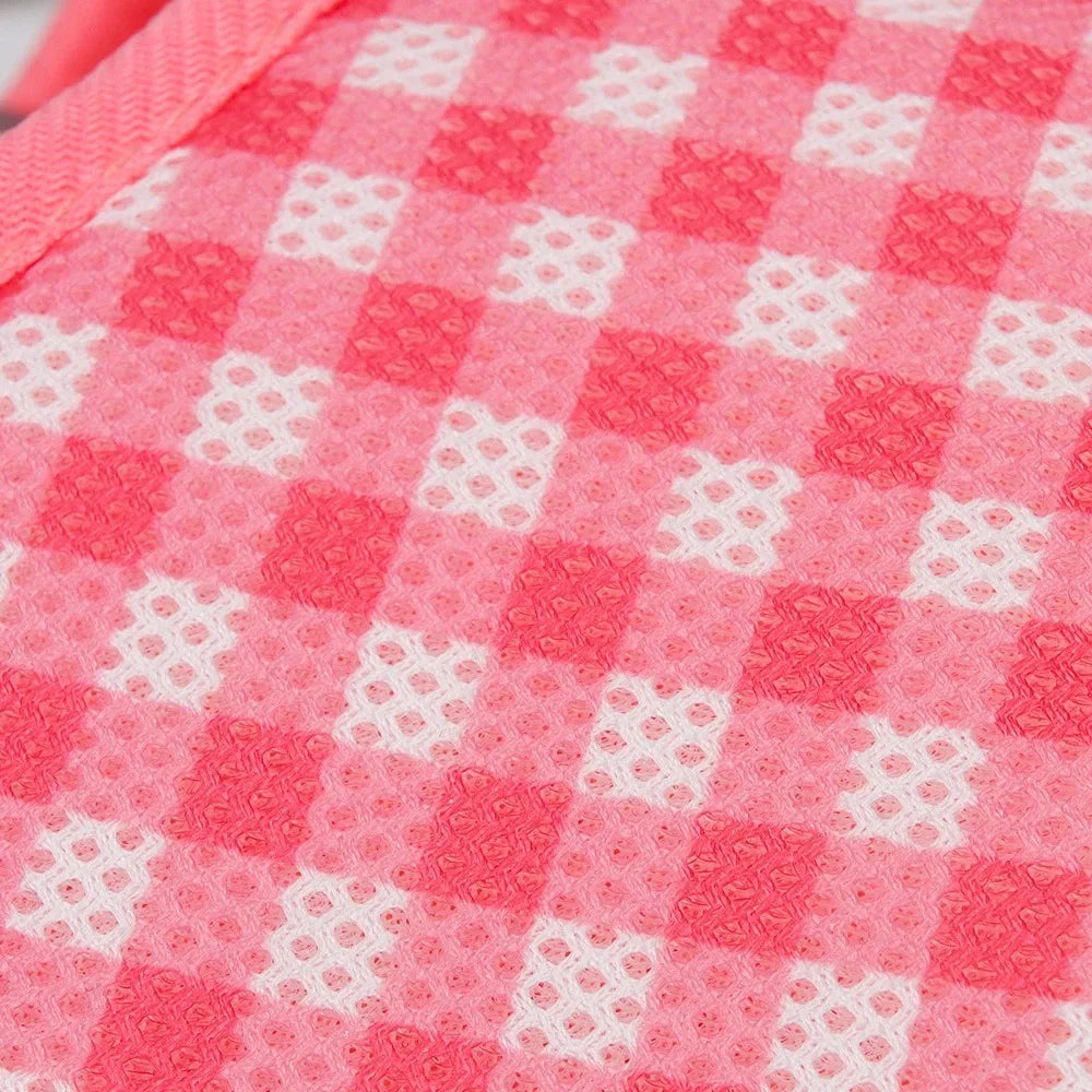 Imbracatura a pettorina in mesh a quadri per cani di piccola taglia con striscia riflettente Rosa Verde Giallo Blu Marrone