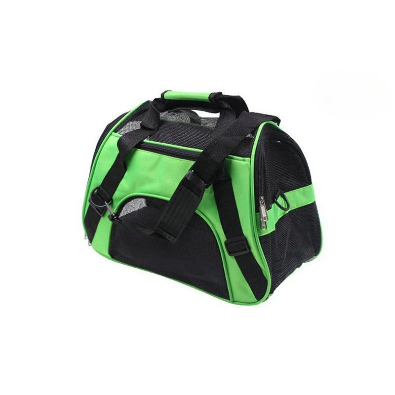Borsa trasportino in rete traspirante per cani e gatti multicolore