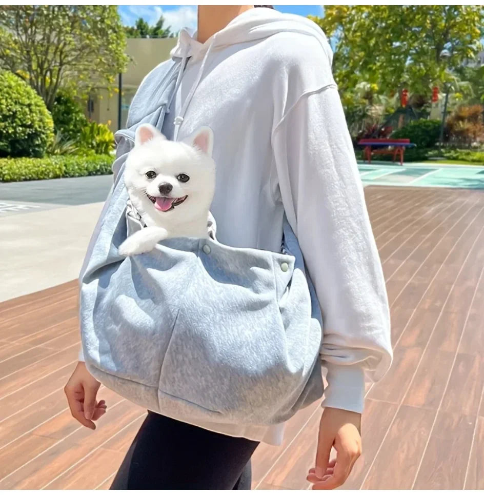Borsa a tracolla traspirante per cani e gatti di piccola taglia