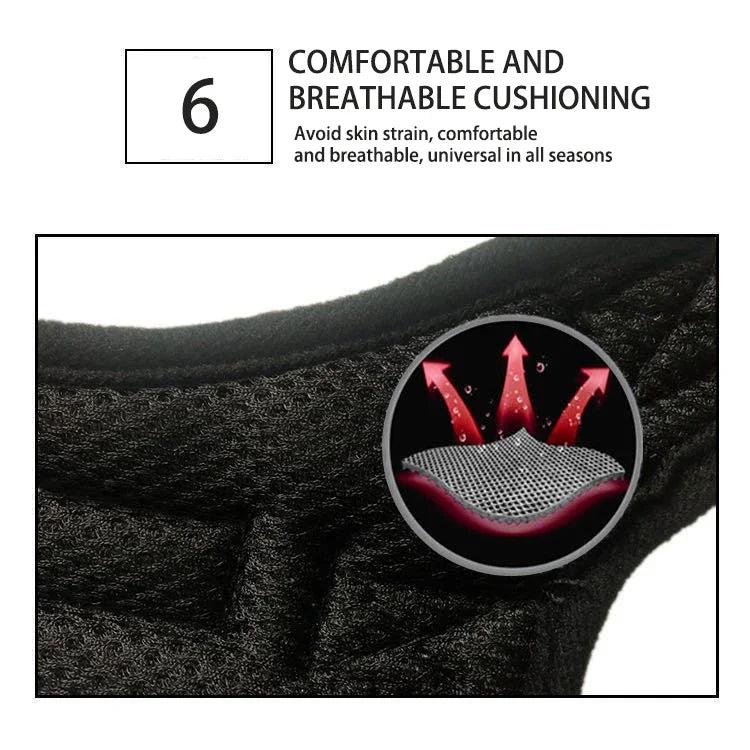 Adjustable Reflective Vest Dog Harness with Quick-Release Buckle