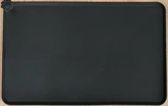 Tapete de Silicone para Comida e Água de Animais de Estimação com Borda Elevada