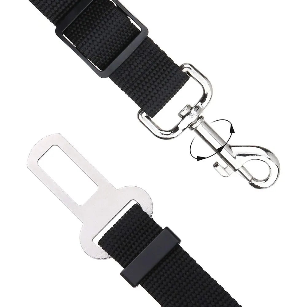 Sangle de sécurité réglable multicolore en nylon pour attacher un animal de compagnie en voiture