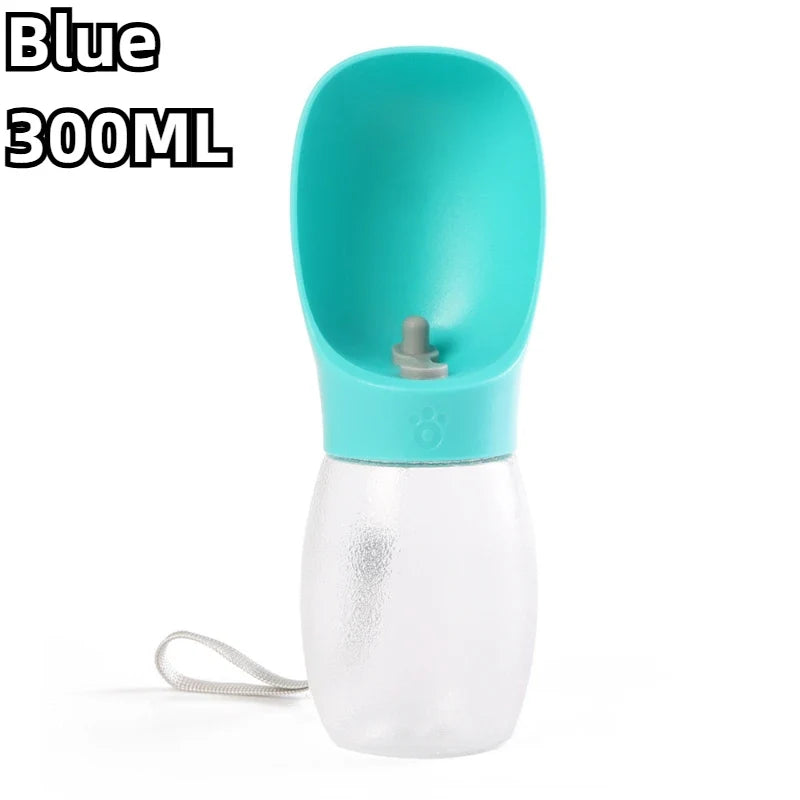 Garrafa de Água Portátil para Animais de Estimação com Tiga de Beber Azul Branco Amarelo Antivazamento Viagem ao Ar Livre