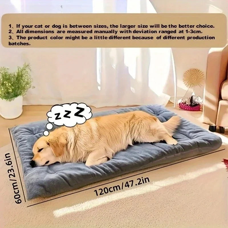 Plüschige graue Hundekissen-Einlage, superweich, atmungsaktive Faser, einfarbig