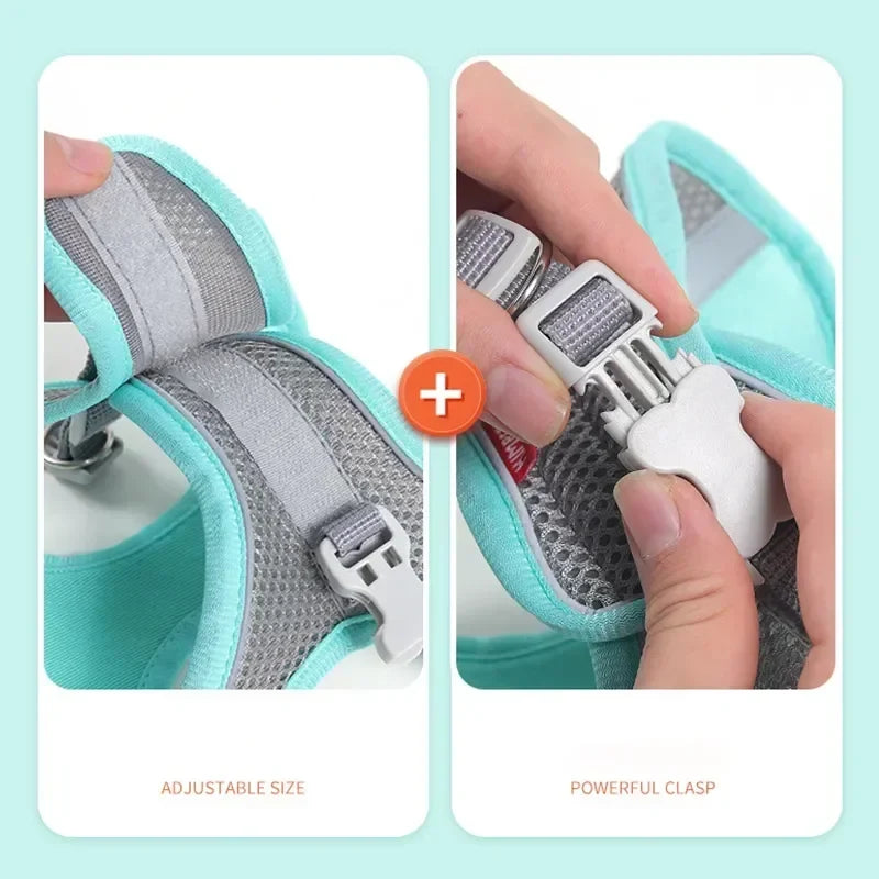 Breathable Reflective Mesh Vest Harness for Cats and Small Dogs