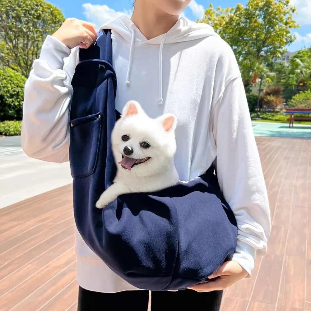 Borsa a tracolla traspirante per cani e gatti di piccola taglia