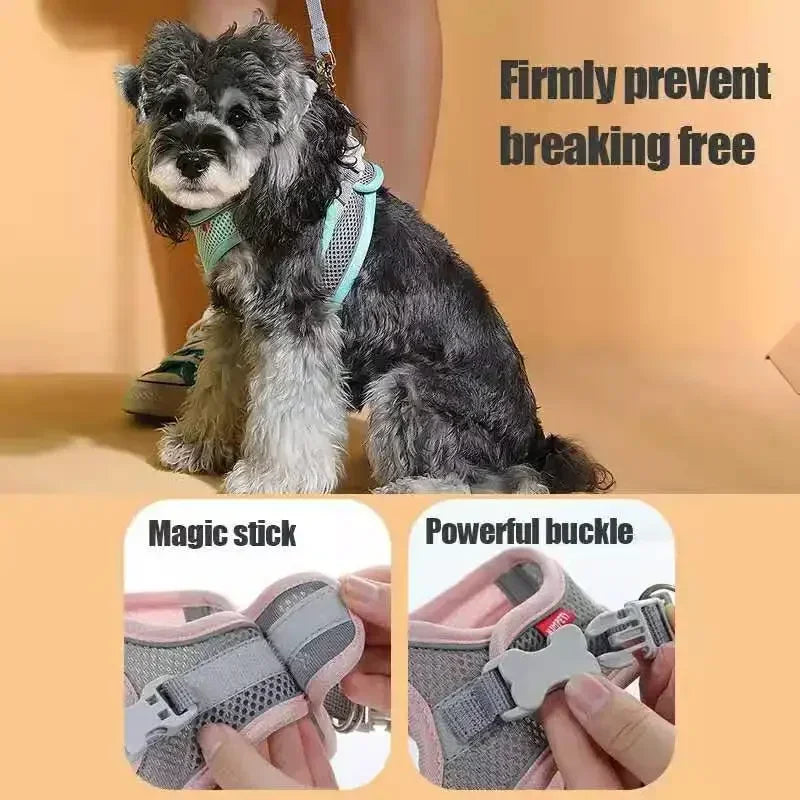 Breathable Reflective Mesh Vest Harness for Cats and Small Dogs