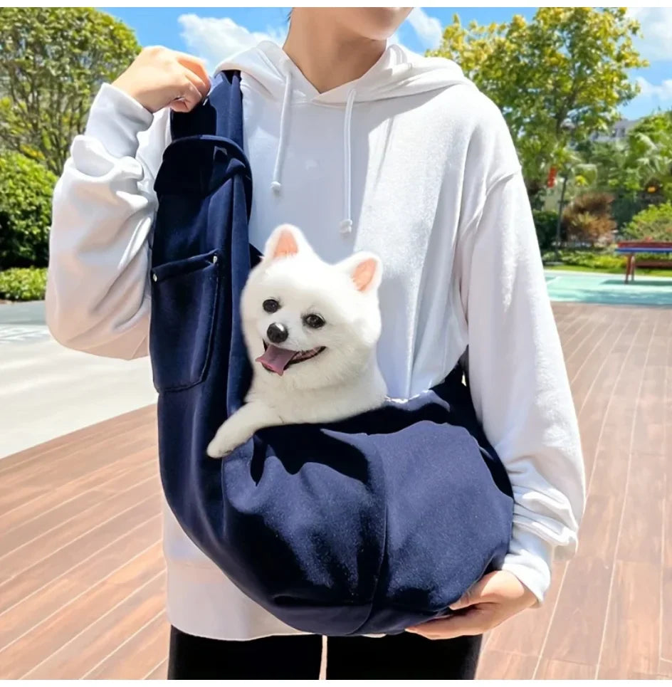 Borsa a tracolla traspirante per cani e gatti di piccola taglia
