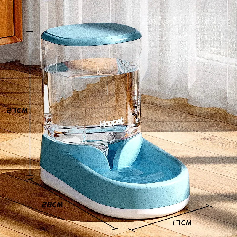 Ciotola con distributore automatico di cibo e acqua per animali domestici, colori rosa, blu, grigio, in plastica